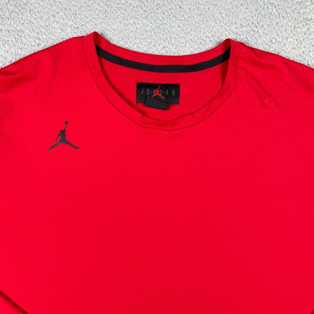 Jordan Shirt Mens 3XL Red Athletic Dri-FIT Long Sleeve Lightweight DQ7901-694